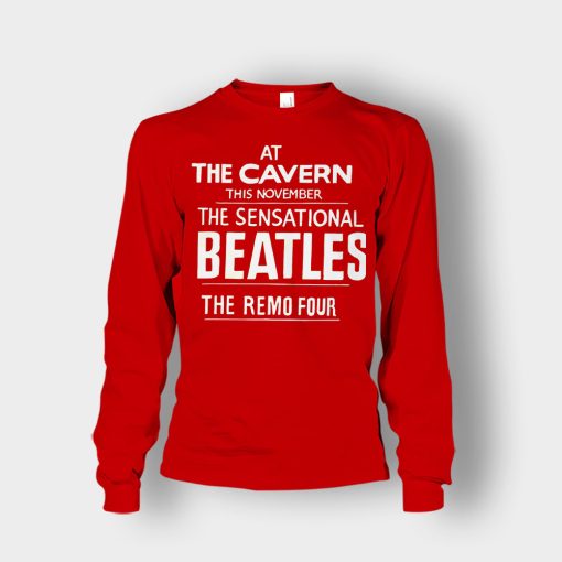 The-Beatles-At-the-Cavern-This-November-The-Sensational-Beatles-The-Remo-Four-Unisex-Long-Sleeve-Red