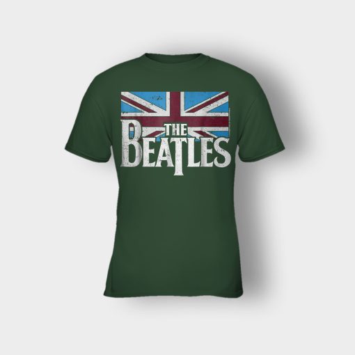 The-Beatles-British-Flag-Kids-T-Shirt-Forest