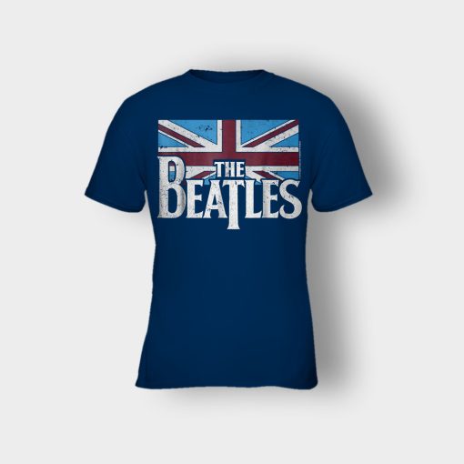 The-Beatles-British-Flag-Kids-T-Shirt-Navy