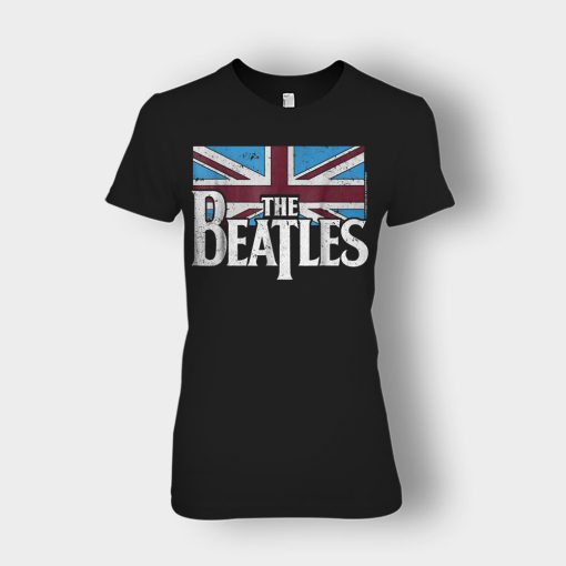 The-Beatles-British-Flag-Ladies-T-Shirt-Black