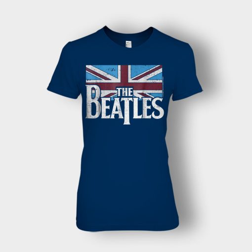 The-Beatles-British-Flag-Ladies-T-Shirt-Navy