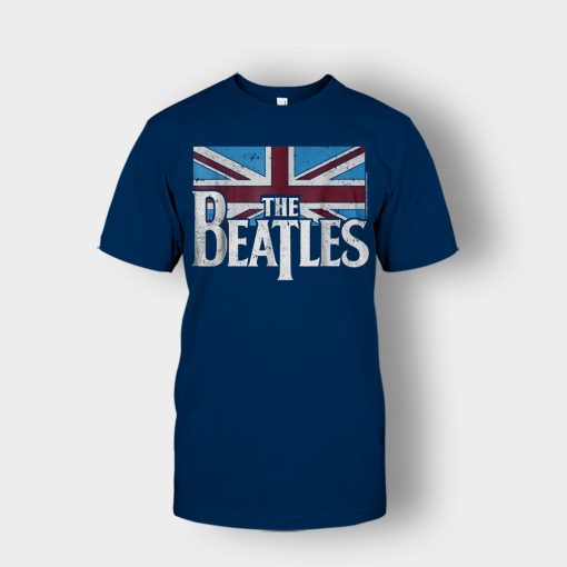 The-Beatles-British-Flag-Unisex-T-Shirt-Navy