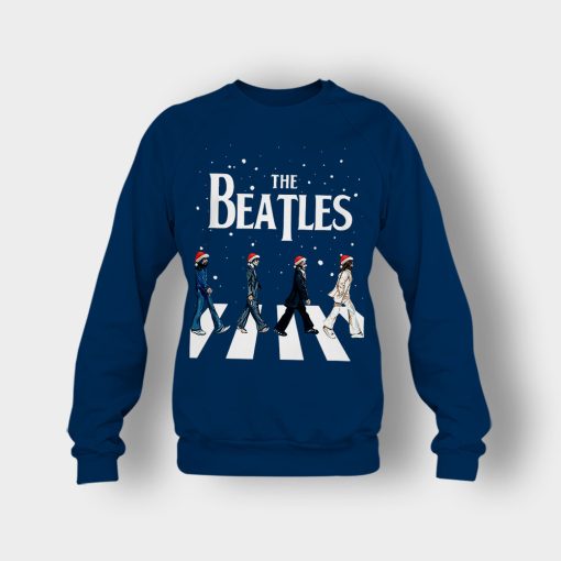The-Beatles-Golden-Slumbers-Christmas-Crewneck-Sweatshirt-Navy