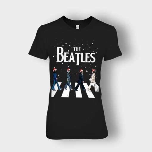 The-Beatles-Golden-Slumbers-Christmas-Ladies-T-Shirt-Black
