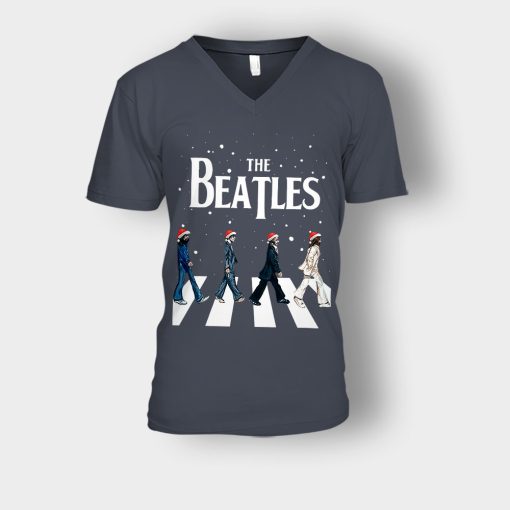 The-Beatles-Golden-Slumbers-Christmas-Unisex-V-Neck-T-Shirt-Dark-Heather