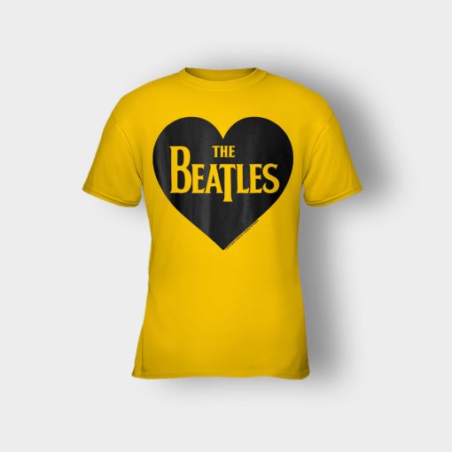 The-Beatles-Heart-Love-The-Beatles-Kids-T-Shirt-Gold