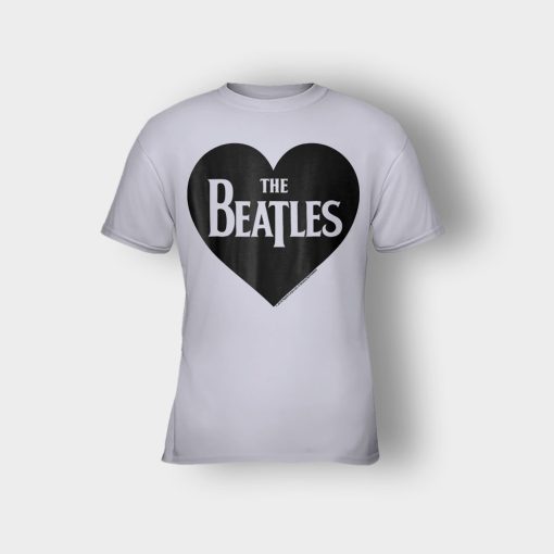 The-Beatles-Heart-Love-The-Beatles-Kids-T-Shirt-Sport-Grey