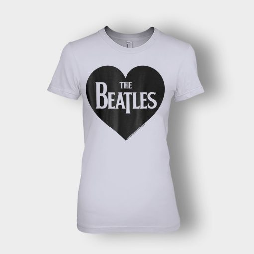 The-Beatles-Heart-Love-The-Beatles-Ladies-T-Shirt-Sport-Grey