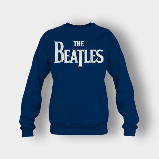 The-Beatles-Logo-Crewneck-Sweatshirt-Navy