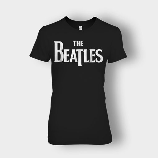 The-Beatles-Logo-Ladies-T-Shirt-Black