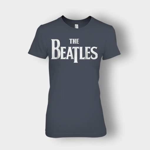 The-Beatles-Logo-Ladies-T-Shirt-Dark-Heather