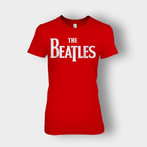 The-Beatles-Logo-Ladies-T-Shirt-Red