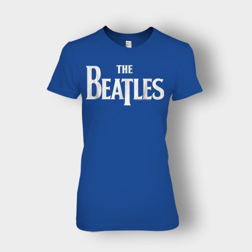 The-Beatles-Logo-Ladies-T-Shirt-Royal