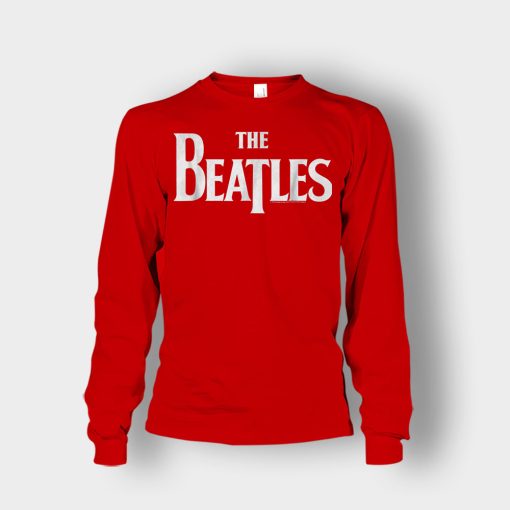 The-Beatles-Logo-Unisex-Long-Sleeve-Red