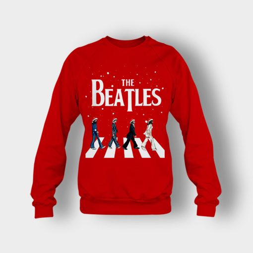 The-Beatles-Santa-abbey-road-Star-Trek-Tribute-Christmas-Crewneck-Sweatshirt-Red