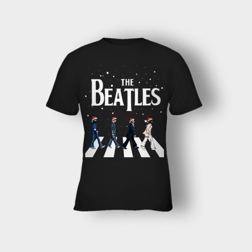 The-Beatles-Santa-abbey-road-Star-Trek-Tribute-Christmas-Kids-T-Shirt-Black