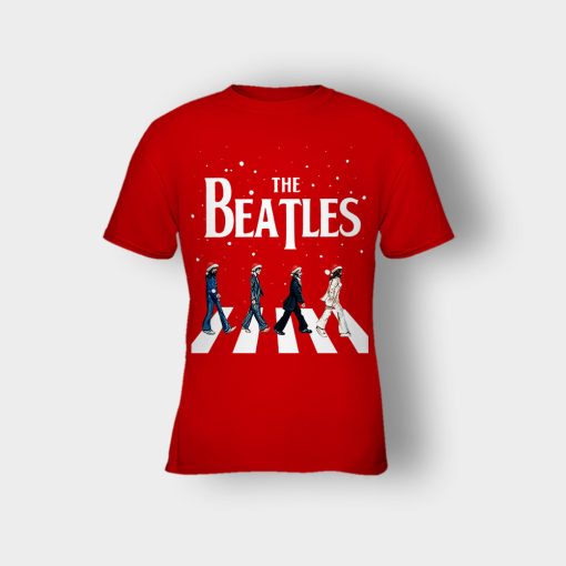 The-Beatles-Santa-abbey-road-Star-Trek-Tribute-Christmas-Kids-T-Shirt-Red