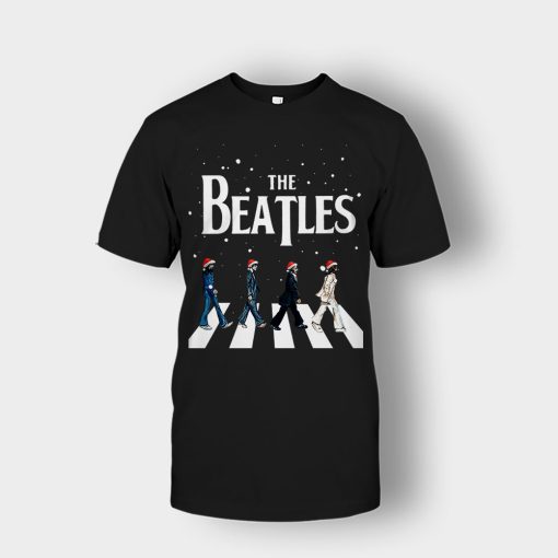 The-Beatles-Santa-abbey-road-Star-Trek-Tribute-Christmas-Unisex-T-Shirt-Black