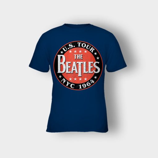 The-Beatles-US-Tour-NYC-1964-Kids-T-Shirt-Navy