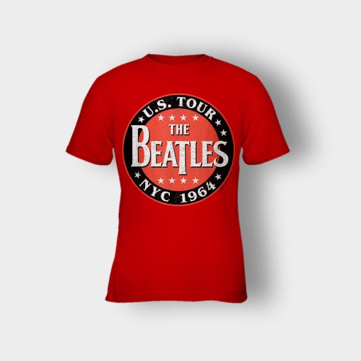 The-Beatles-US-Tour-NYC-1964-Kids-T-Shirt-Red