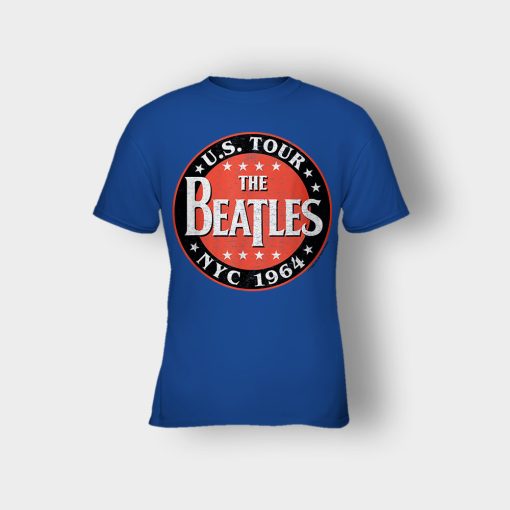 The-Beatles-US-Tour-NYC-1964-Kids-T-Shirt-Royal