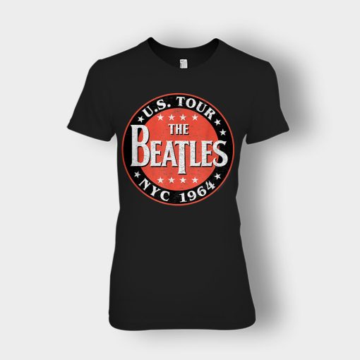 The-Beatles-US-Tour-NYC-1964-Ladies-T-Shirt-Black
