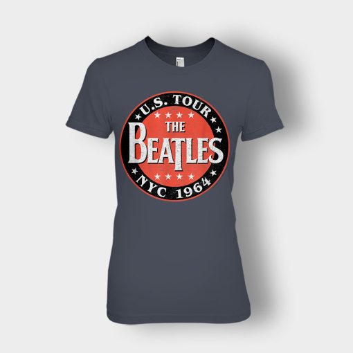 The-Beatles-US-Tour-NYC-1964-Ladies-T-Shirt-Dark-Heather