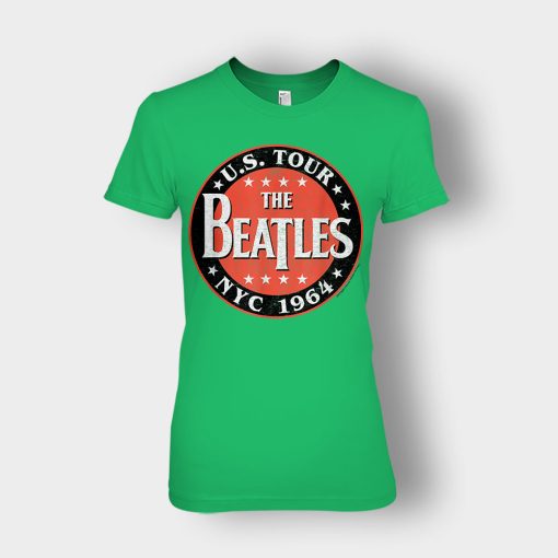 The-Beatles-US-Tour-NYC-1964-Ladies-T-Shirt-Irish-Green