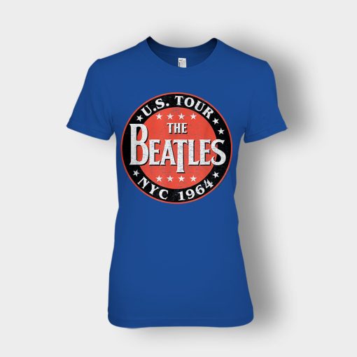 The-Beatles-US-Tour-NYC-1964-Ladies-T-Shirt-Royal