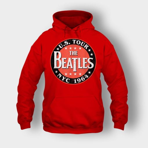The-Beatles-US-Tour-NYC-1964-Unisex-Hoodie-Red