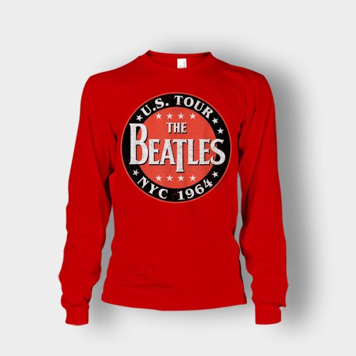 The-Beatles-US-Tour-NYC-1964-Unisex-Long-Sleeve-Red