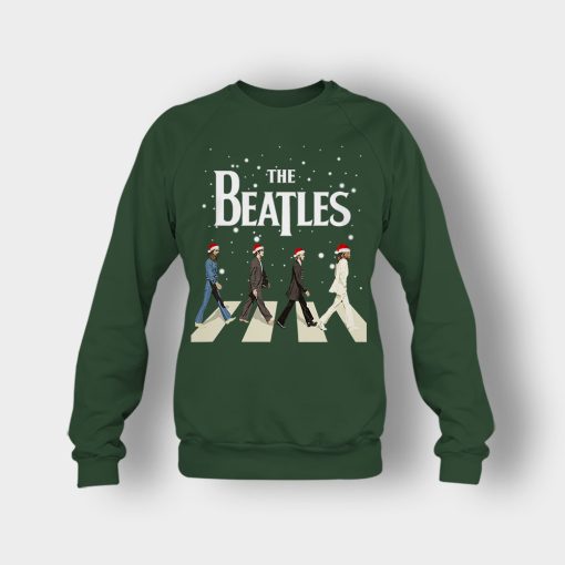The-Beatles-Walking-Across-Abbey-Road-Christmas-Crewneck-Sweatshirt-Forest