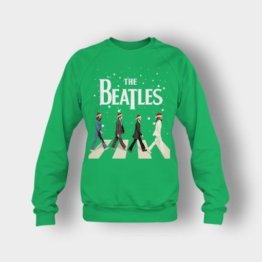 The-Beatles-Walking-Across-Abbey-Road-Christmas-Crewneck-Sweatshirt-Irish-Green