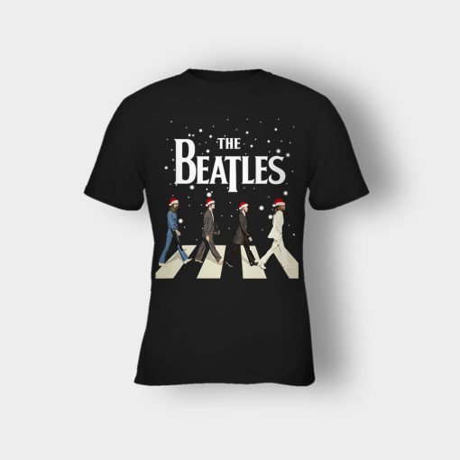 The-Beatles-Walking-Across-Abbey-Road-Christmas-Kids-T-Shirt-Black