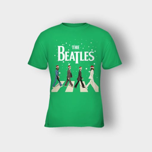 The-Beatles-Walking-Across-Abbey-Road-Christmas-Kids-T-Shirt-Irish-Green