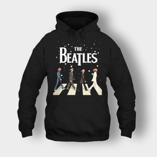 The-Beatles-Walking-Across-Abbey-Road-Christmas-Unisex-Hoodie-Black