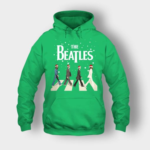 The-Beatles-Walking-Across-Abbey-Road-Christmas-Unisex-Hoodie-Irish-Green
