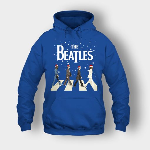 The-Beatles-Walking-Across-Abbey-Road-Christmas-Unisex-Hoodie-Royal