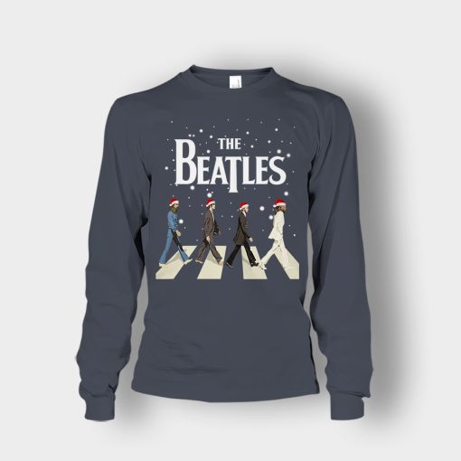 The-Beatles-Walking-Across-Abbey-Road-Christmas-Unisex-Long-Sleeve-Dark-Heather