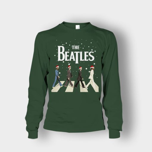 The-Beatles-Walking-Across-Abbey-Road-Christmas-Unisex-Long-Sleeve-Forest