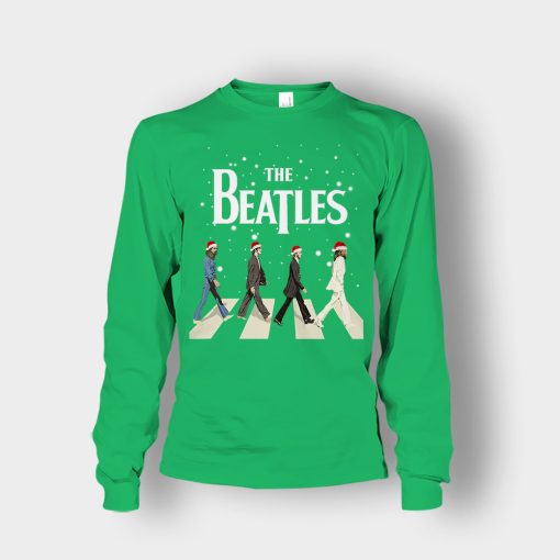 The-Beatles-Walking-Across-Abbey-Road-Christmas-Unisex-Long-Sleeve-Irish-Green