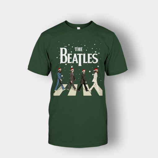 The-Beatles-Walking-Across-Abbey-Road-Christmas-Unisex-T-Shirt-Forest