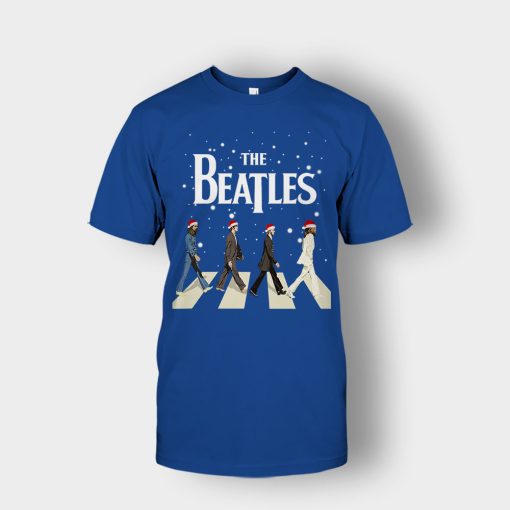 The-Beatles-Walking-Across-Abbey-Road-Christmas-Unisex-T-Shirt-Royal