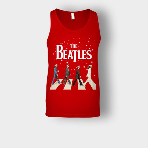 The-Beatles-Walking-Across-Abbey-Road-Christmas-Unisex-Tank-Top-Red
