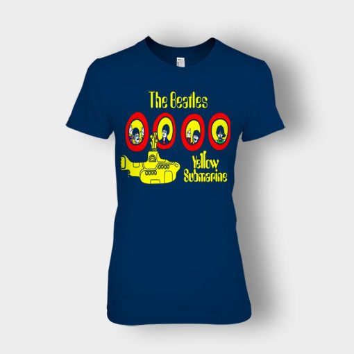 The-Beatles-Yellow-Submarine-Ladies-T-Shirt-Navy