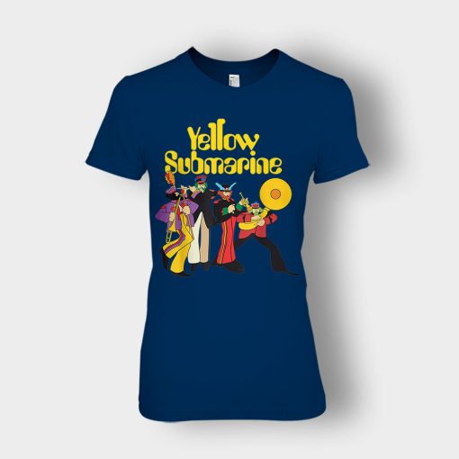The-Beatles-Yellow-Submarine-Party-Ladies-T-Shirt-Navy