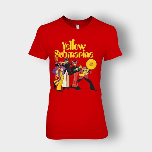 The-Beatles-Yellow-Submarine-Party-Ladies-T-Shirt-Red