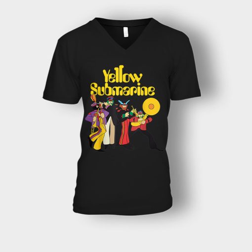 The-Beatles-Yellow-Submarine-Party-Unisex-V-Neck-T-Shirt-Black