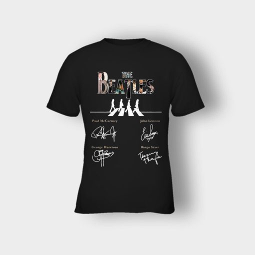 The-Beatles-abbey-road-signature-Kids-T-Shirt-Black
