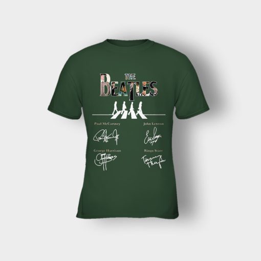 The-Beatles-abbey-road-signature-Kids-T-Shirt-Forest
